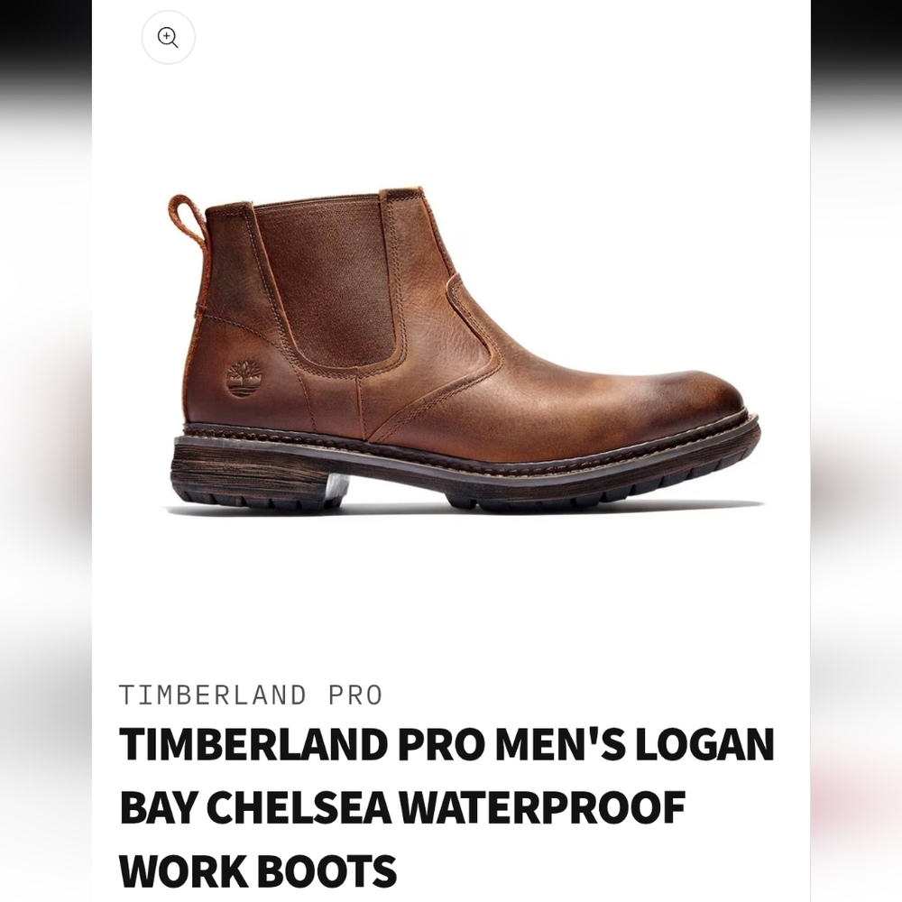 Timberland Pro Leather Chelsea Boots Logan Bay Size 9.5 Mens